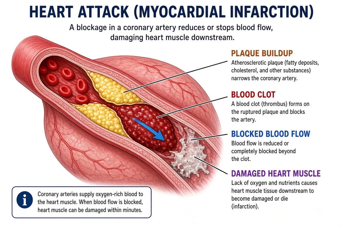 Condition of a heart attack