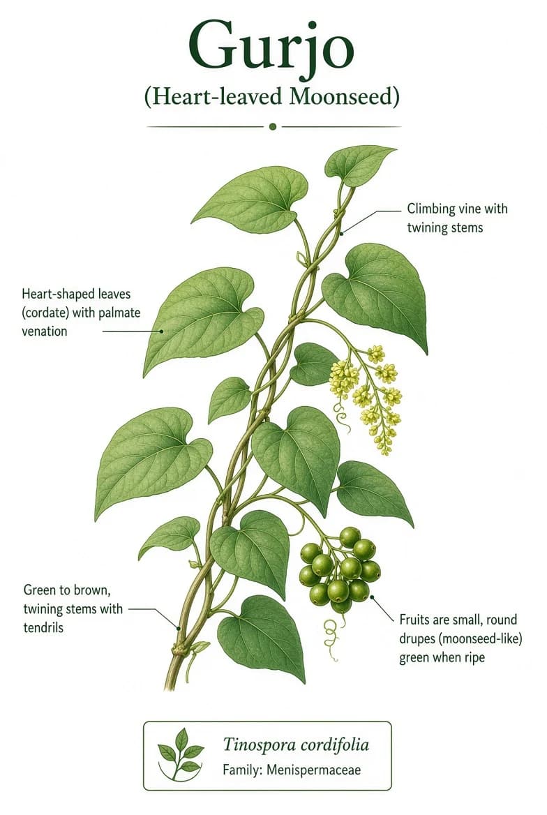 Heart-leaved moonseed (Gurjo)